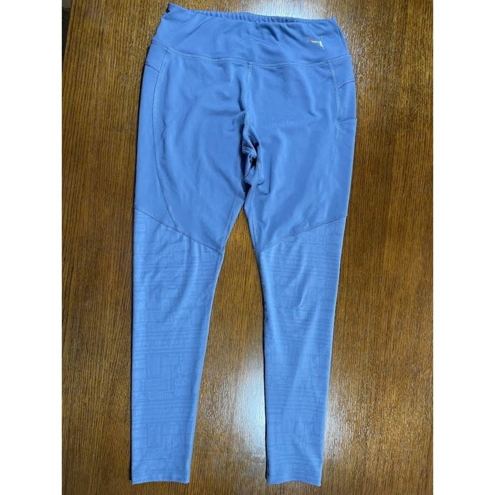 Puma Women's Printed Graphic Leggings Blue Indigo - Large - Running Yoga